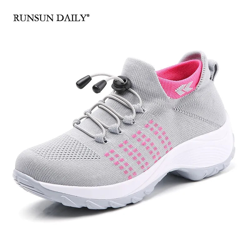 Women's Walking Shoes Fashion Sock Sneakers Breathe Comfortable